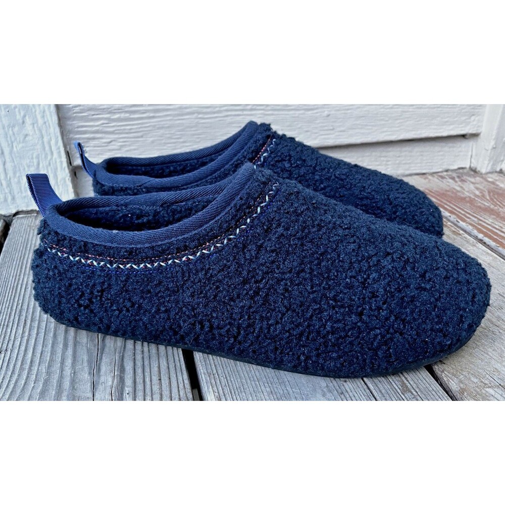 Bombas Sunday Slippers Women’s 11 Sherpa Comfort Slip On Mule - Navy Blue - Picture 2 of 10